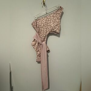 Pink Lily Leopard Print One Piece Swimsuit